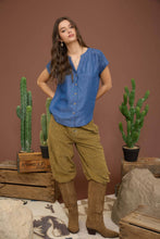Load image into Gallery viewer, Dark Denim Chambray Top
