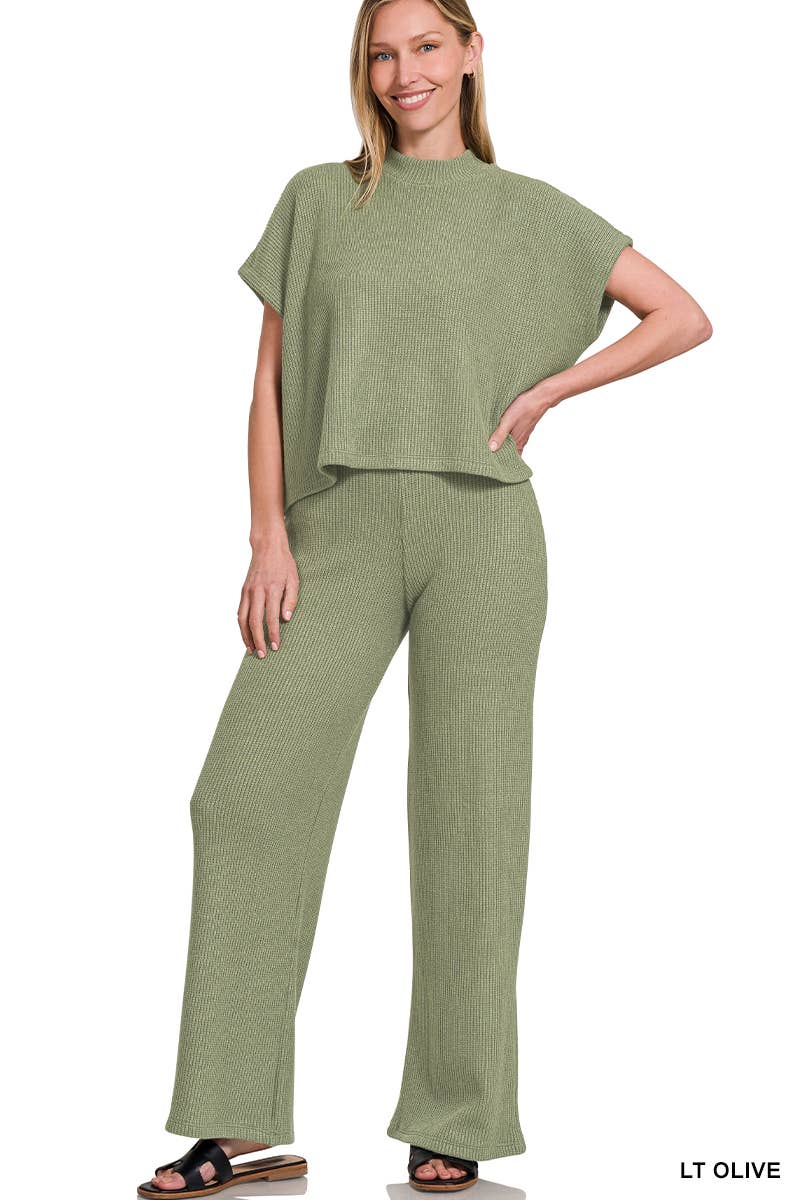 Wide Leg Sweater Set