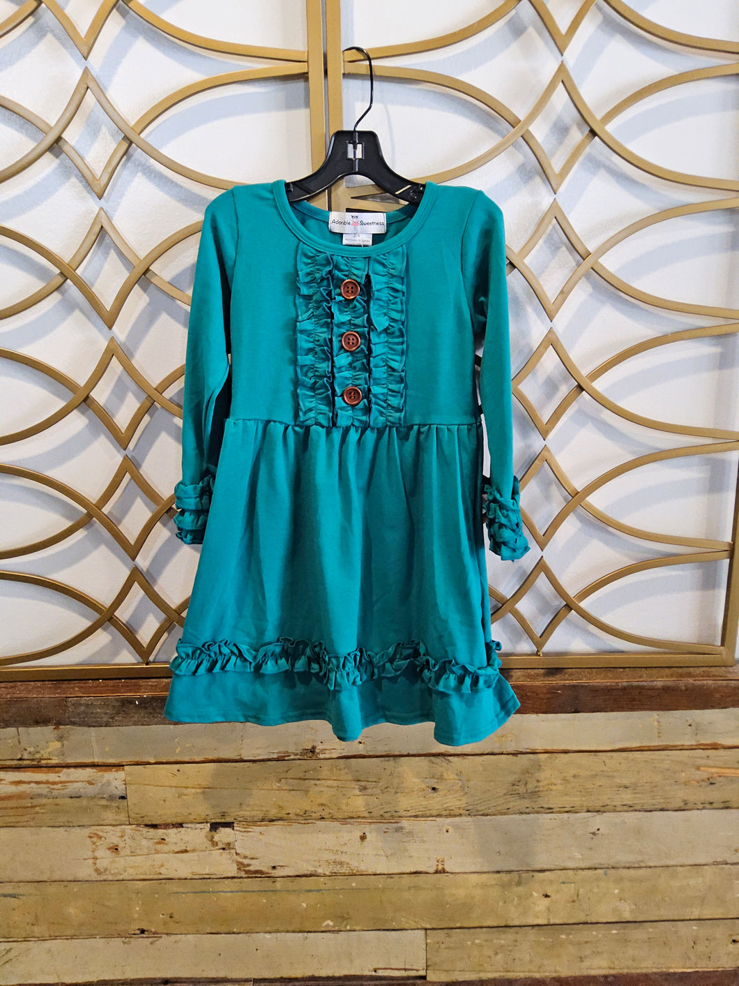 Dark Teal Ruffle Dress