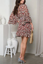 Load image into Gallery viewer, BELTED FLORAL MINI DRESS

