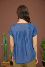 Load image into Gallery viewer, Dark Denim Chambray Top
