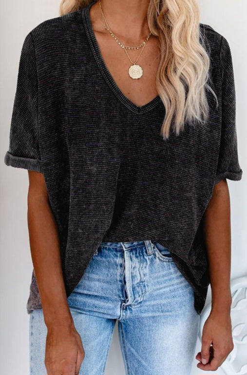 Gray Waffle Top