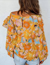 Load image into Gallery viewer, Floral Ruffle Sleeve Top
