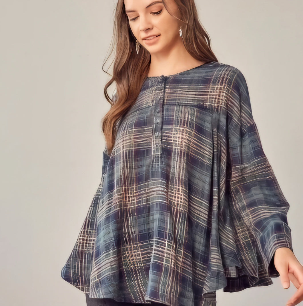 Plaid Swing Top