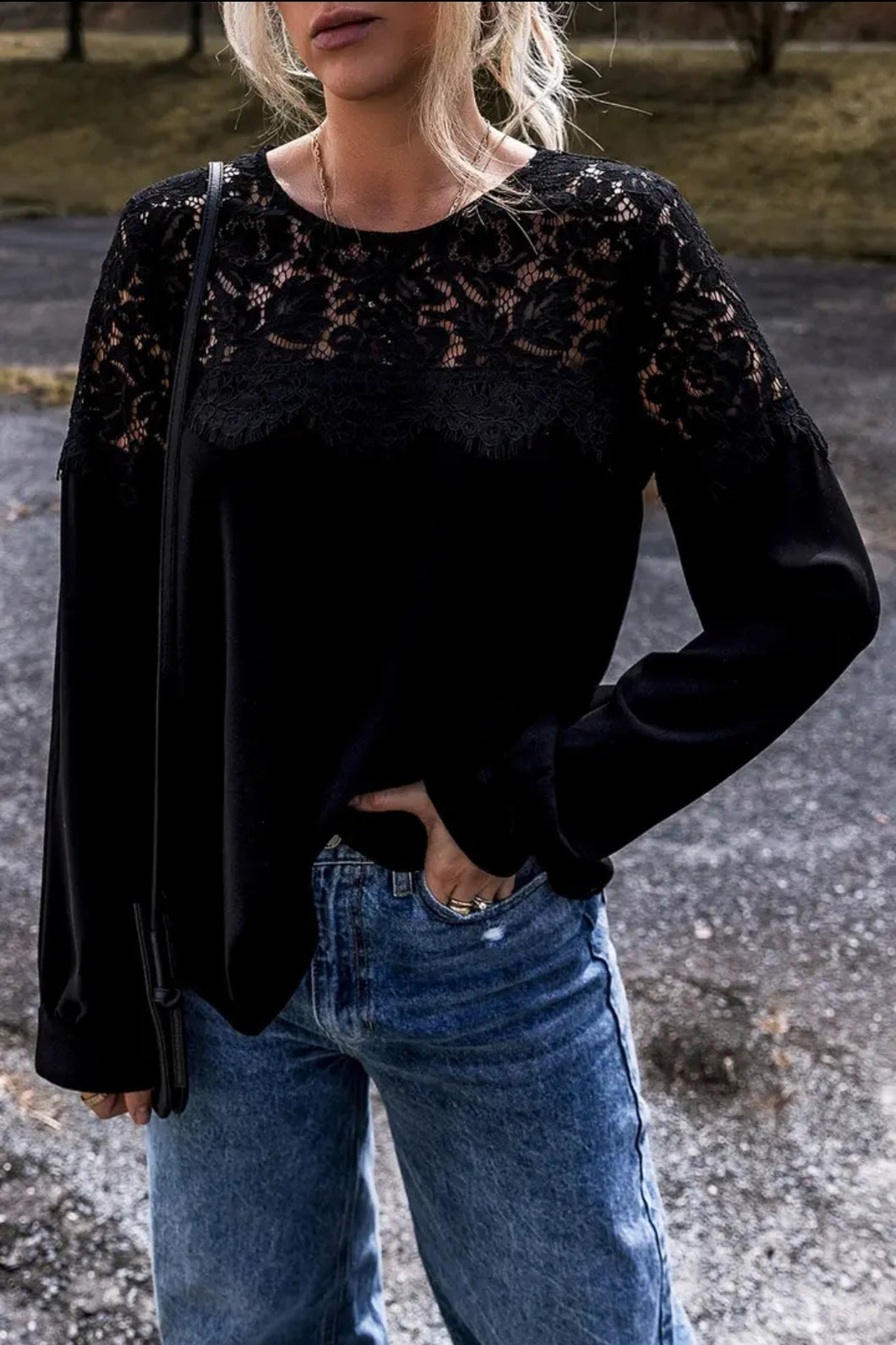 Long Sleeve Black Top