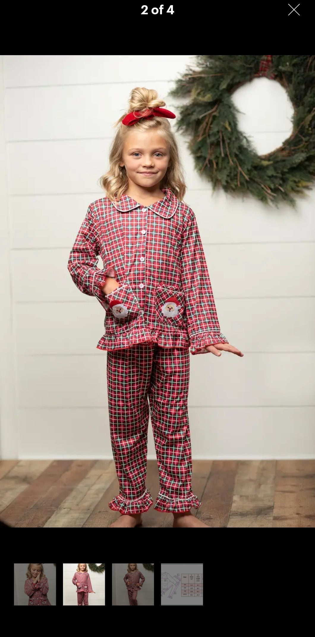 Plaid Santa Pocket Loungewear