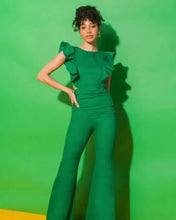 Load image into Gallery viewer, Green Denim Jumpsuit
