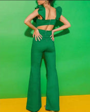 Load image into Gallery viewer, Green Denim Jumpsuit
