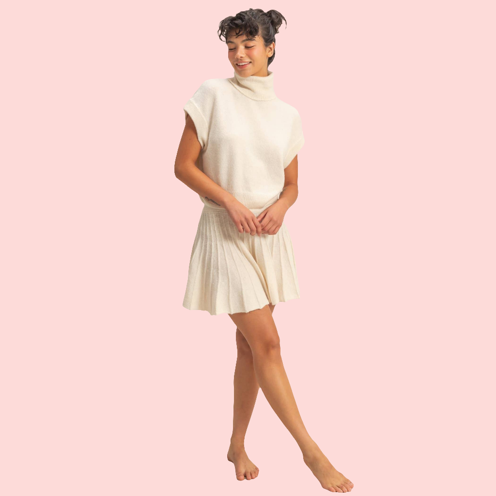 Top and Pleated Skirt