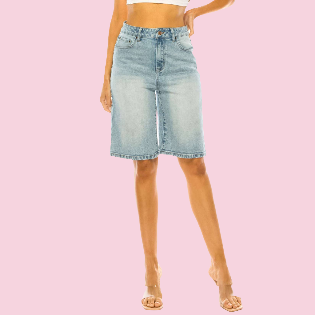 Denim Bermuda Shorts