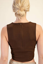 Load image into Gallery viewer, Brown Knit Crop Top
