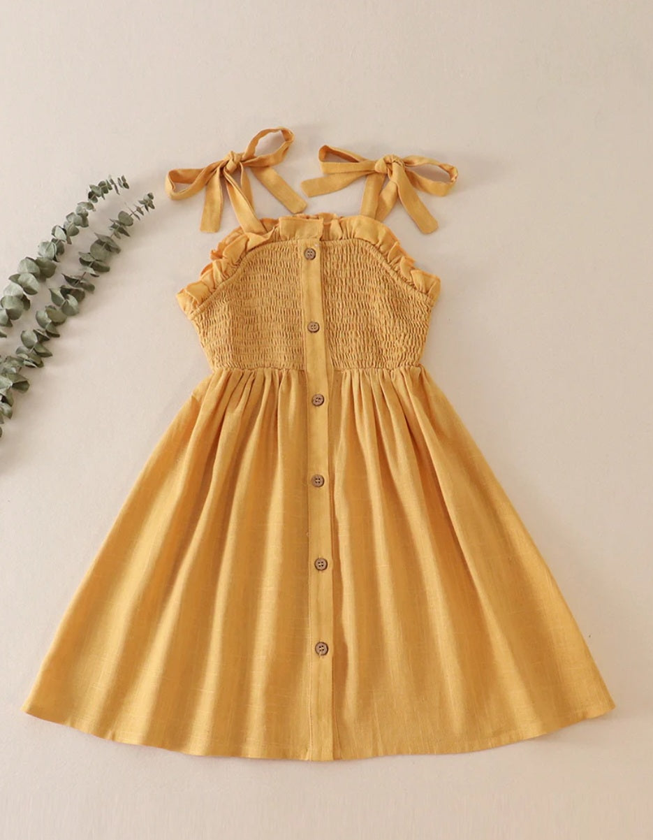 Smocked Linen Sundress