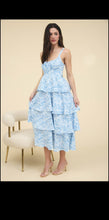 Load image into Gallery viewer, Blue Floral Maxi Dress
