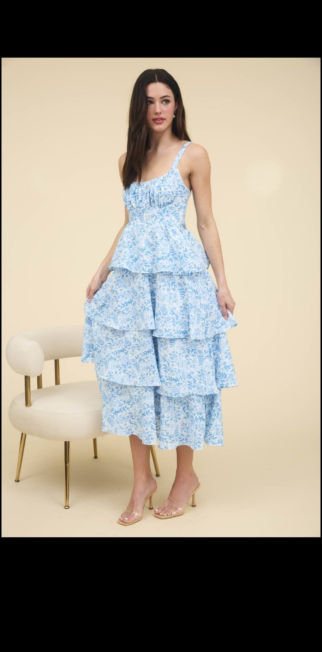 Blue Floral Maxi Dress