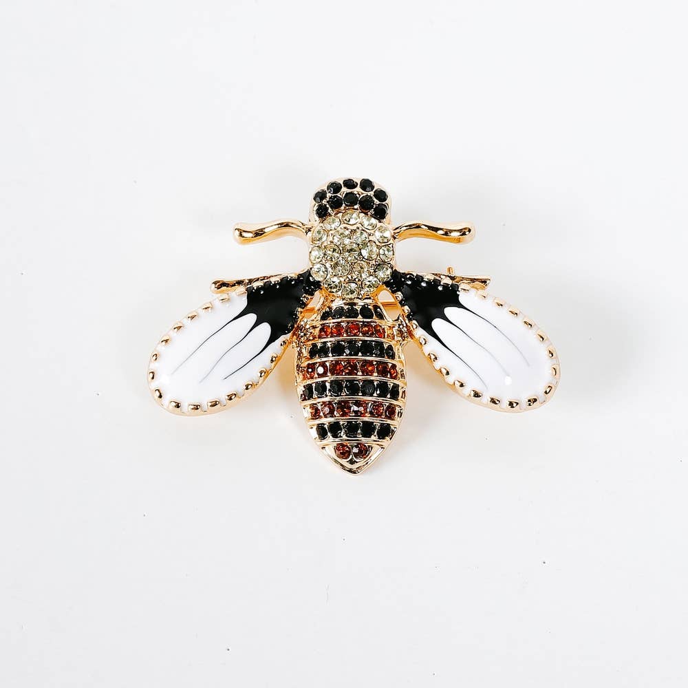 Bee Rhinestone Brooch