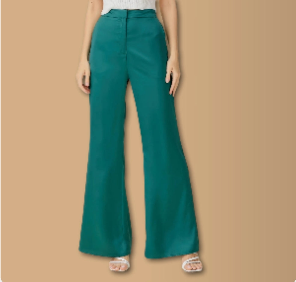 Green Satin Pants